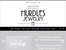 Tablet Screenshot of hurdlesjewelry.com